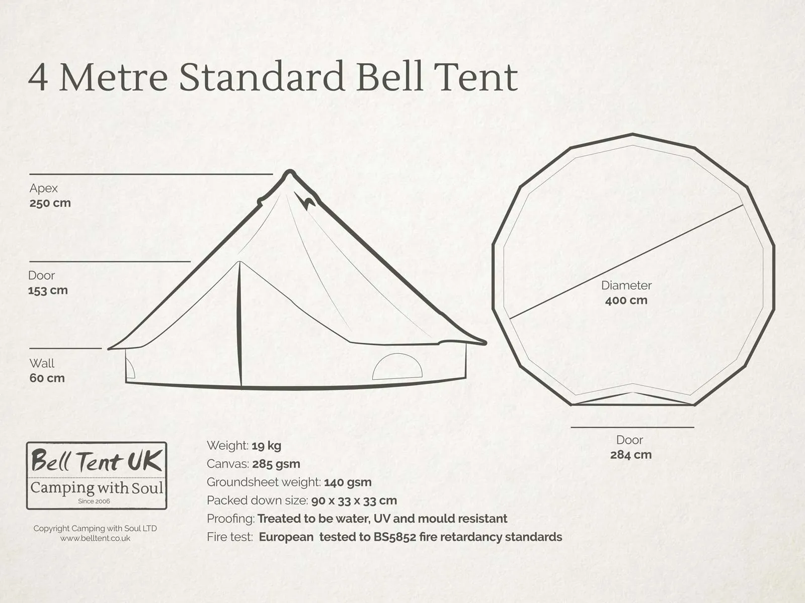 4 metre Standard Bell Tent