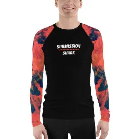 Abstract Azure ~ Men's BJJ Rash Guard