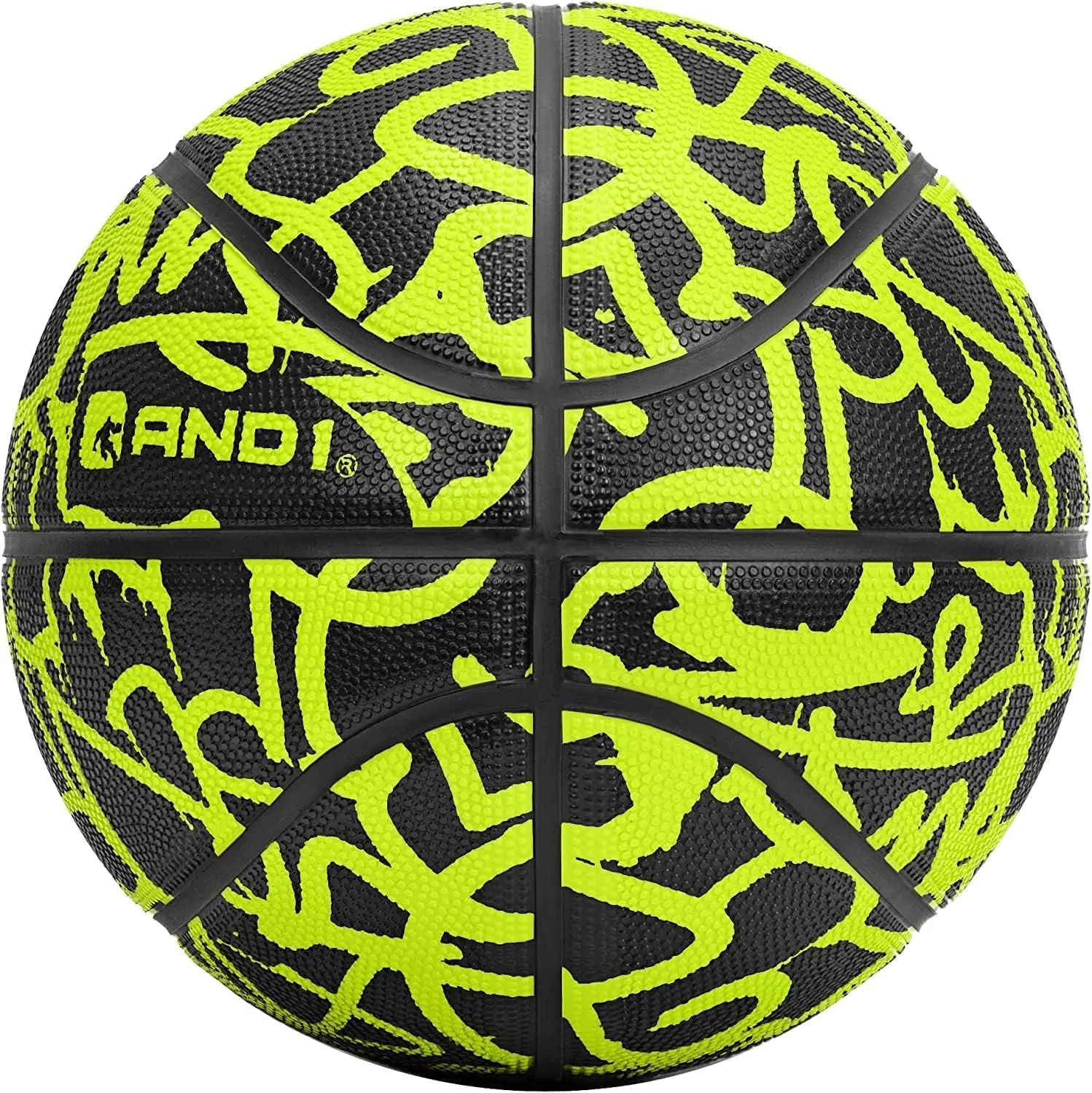 AND1 Fantom Graffiti Rubber Basketball - Streetball for Indoor and Outdoor Use, Deep Channel Construction and Durability
