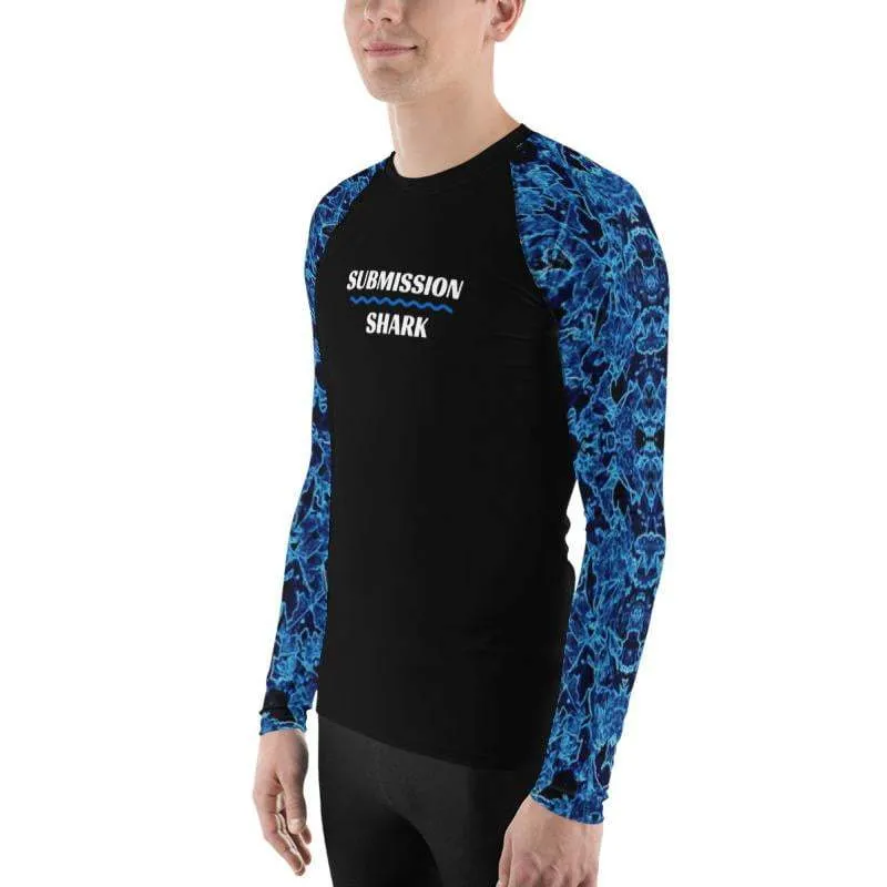 Aqua Vibe ~ Men's BJJ Rash Guard *