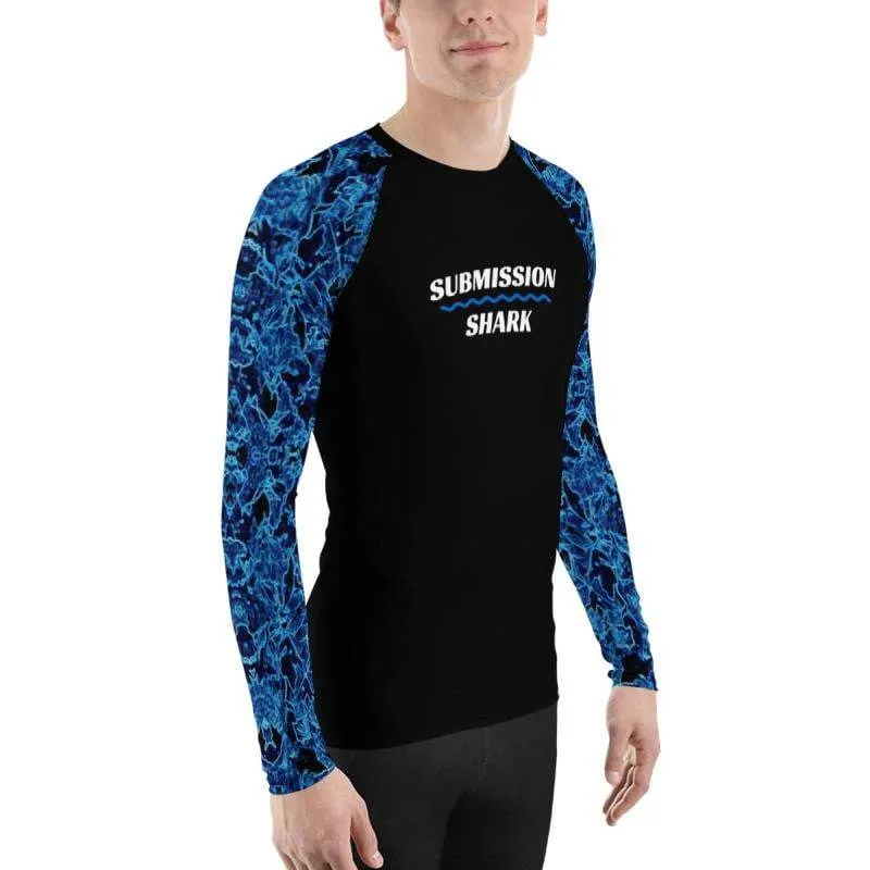 Aqua Vibe ~ Men's BJJ Rash Guard *