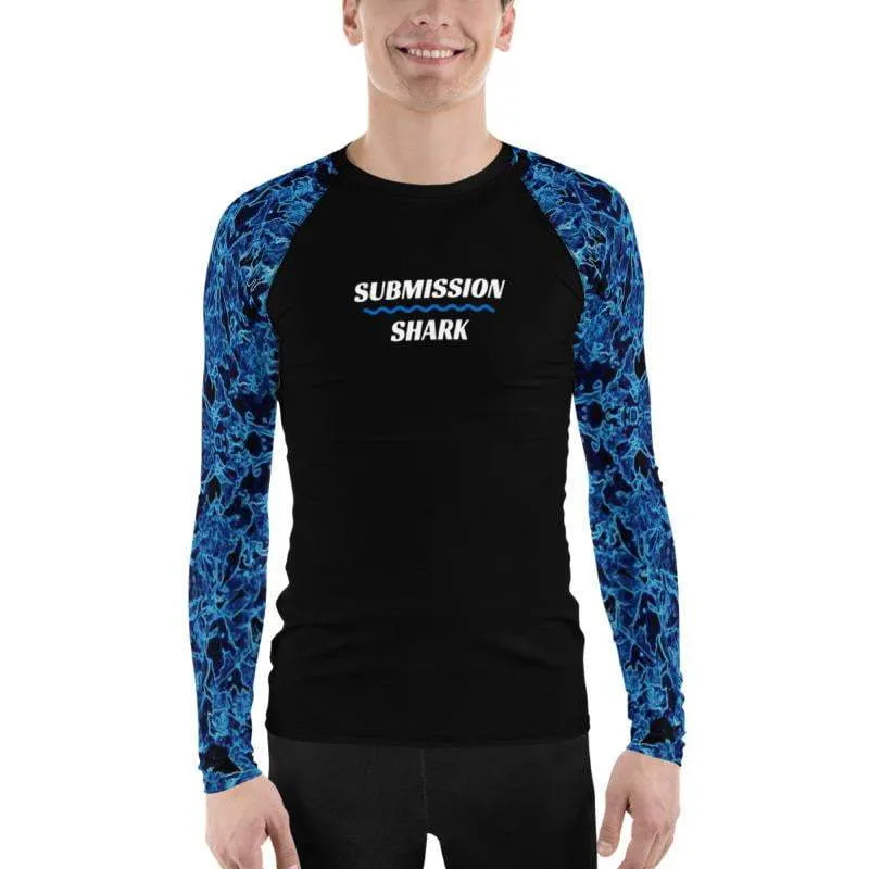 Aqua Vibe ~ Men's BJJ Rash Guard *