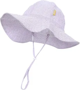 Baby & Toddler Wide Brim Sun Hats UPF 50  Sun Protection Bucket Cap Cute Adjustable Hat in Seersucker