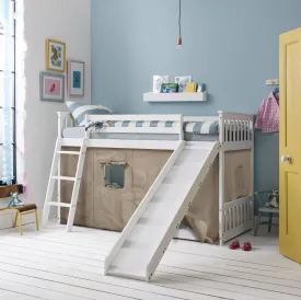 Canvas Playtent for Tuva Low Bunk Bed with Bunk Underbed Slide in Natural
