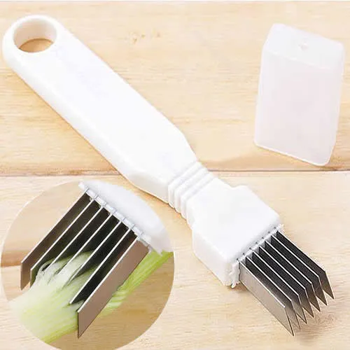 Convenient Multi-function Onion Cutter Knife 7 Stainless Steel Blade