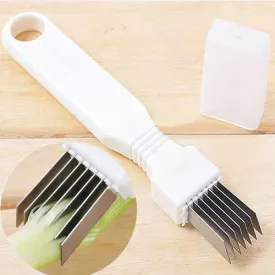 Convenient Multi-function Onion Cutter Knife 7 Stainless Steel Blade