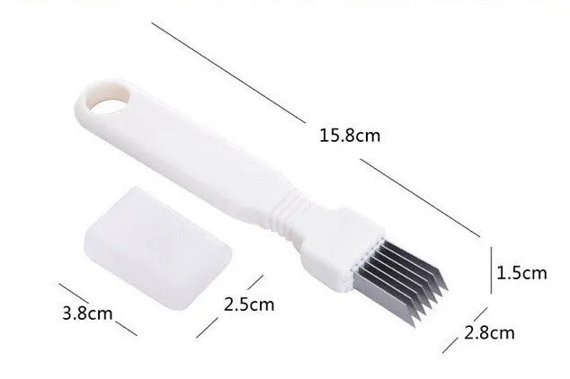 Convenient Multi-function Onion Cutter Knife 7 Stainless Steel Blade