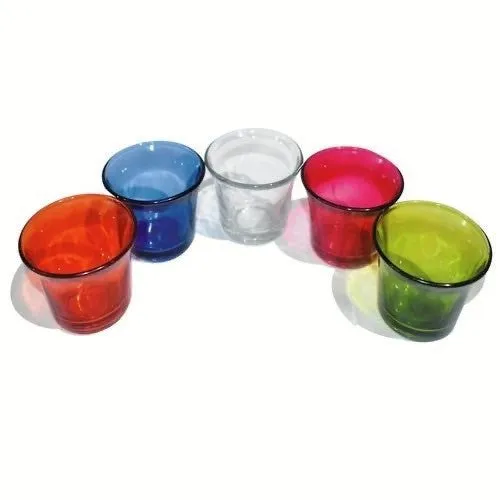 Glass Candle Holder Votives Coloured