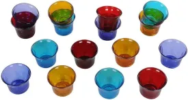 Glass Candle Holder Votives Coloured