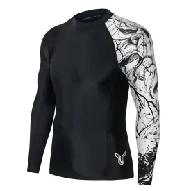 Graphic 2.0 UPF50  Long Sleeve Rash Guard for Men - Tattoo Lion