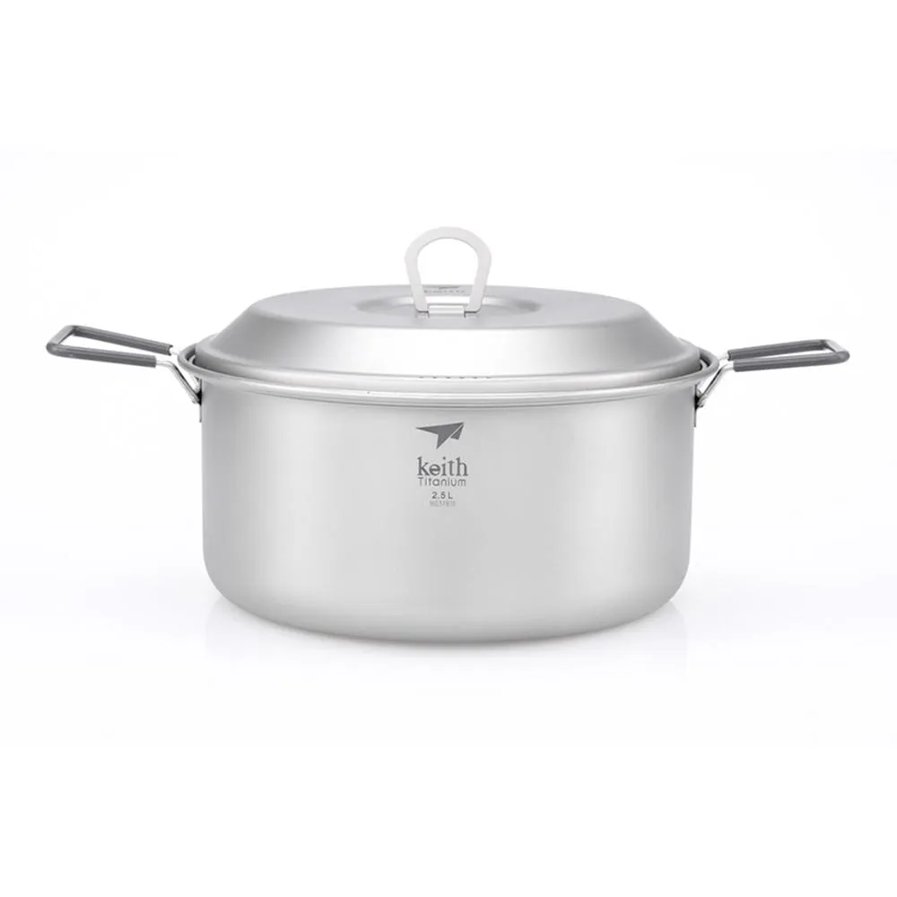 Keith 2-Piece Titanium Pot and Pan Cook Set 2.5L