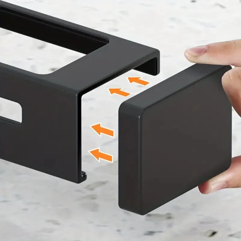 Kitchen Multi-function Storage Rack For Utensils BLACK