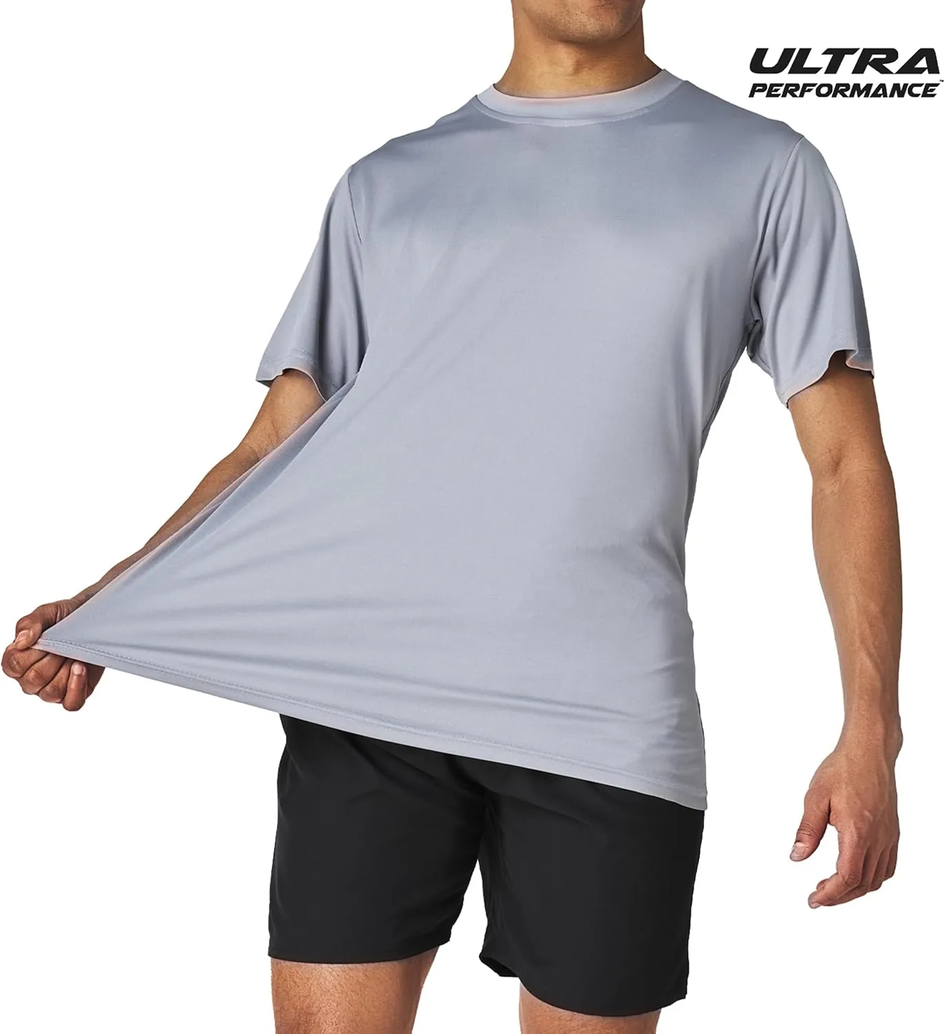 Mens Athletic Short Sleeve Gym Workout T-Shirts 2 Pack Mens Dry Fit Tees Moisture Wicking Crew Neck Running T Shirt for Men