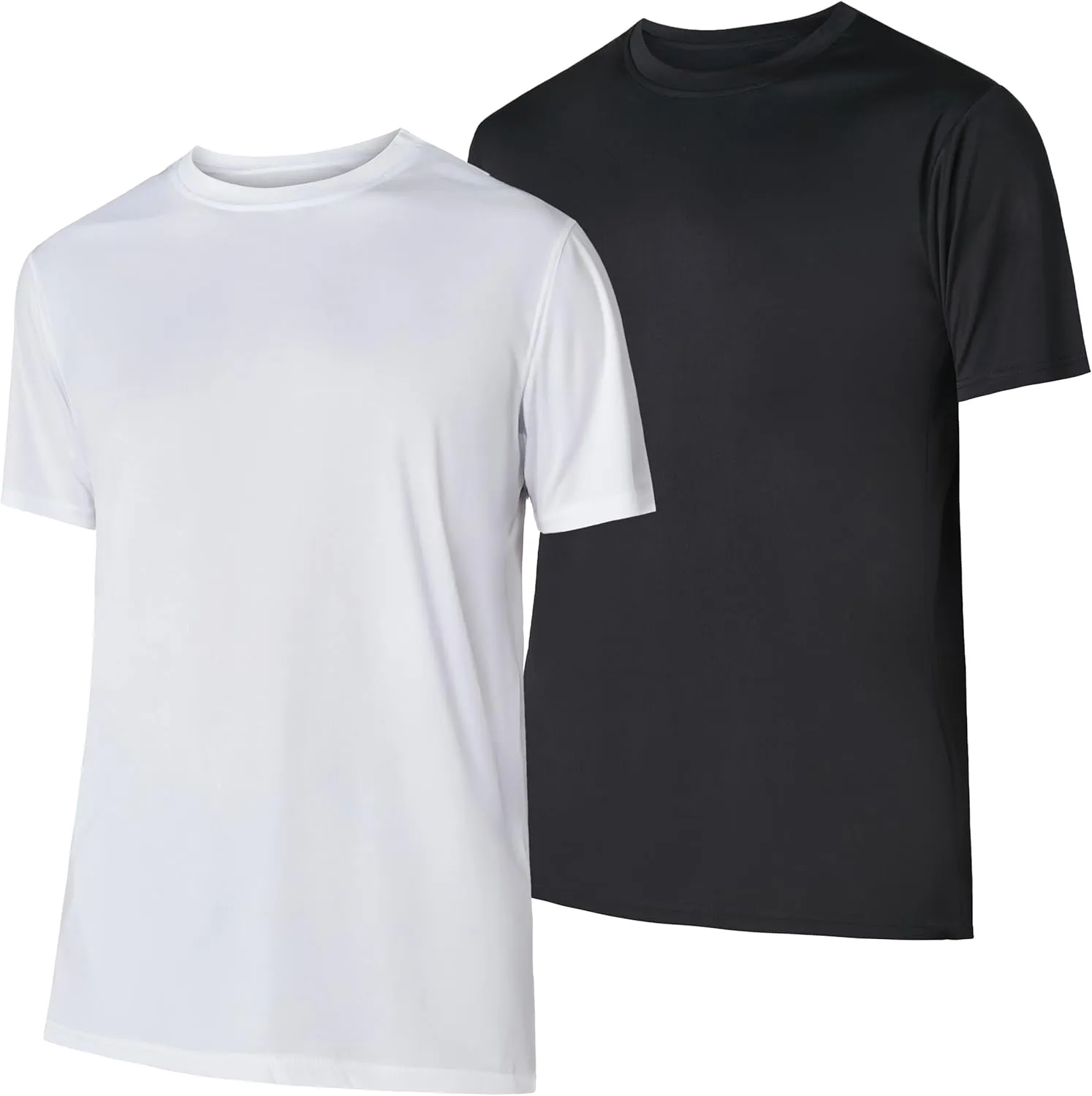 Mens Athletic Short Sleeve Gym Workout T-Shirts 2 Pack Mens Dry Fit Tees Moisture Wicking Crew Neck Running T Shirt for Men