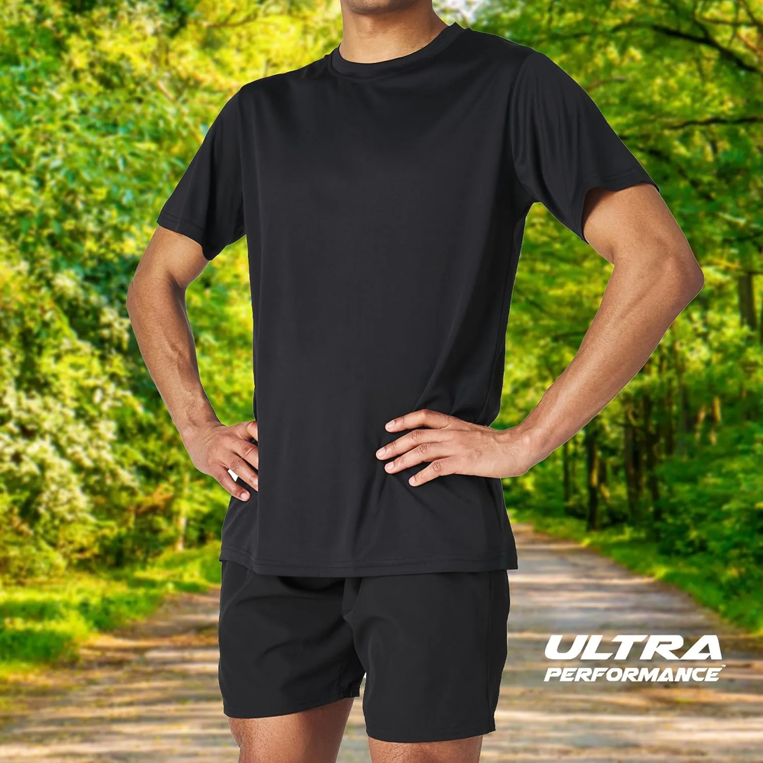 Mens Athletic Short Sleeve Gym Workout T-Shirts 2 Pack Mens Dry Fit Tees Moisture Wicking Crew Neck Running T Shirt for Men