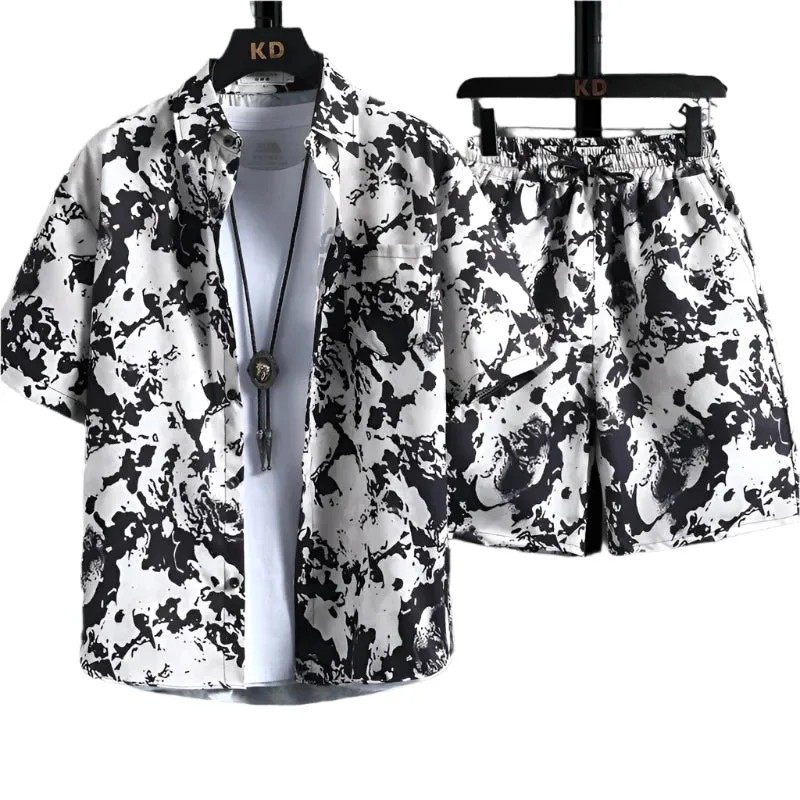 New Men's & Women's Printed Shirt Sets, High-Quality Trendy Shorts, Hawaiian-Style Casual Floral Tops – INS HOT Fashion