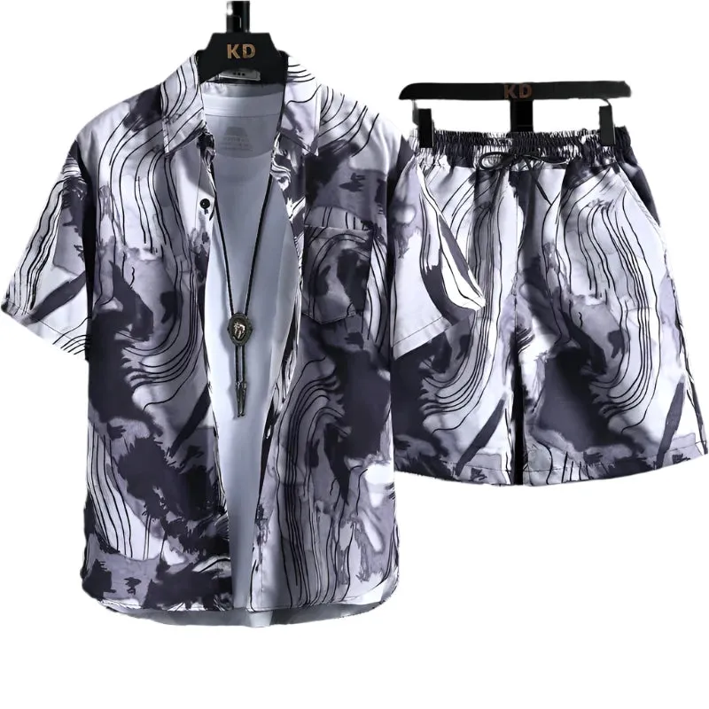 New Men's & Women's Printed Shirt Sets, High-Quality Trendy Shorts, Hawaiian-Style Casual Floral Tops – INS HOT Fashion