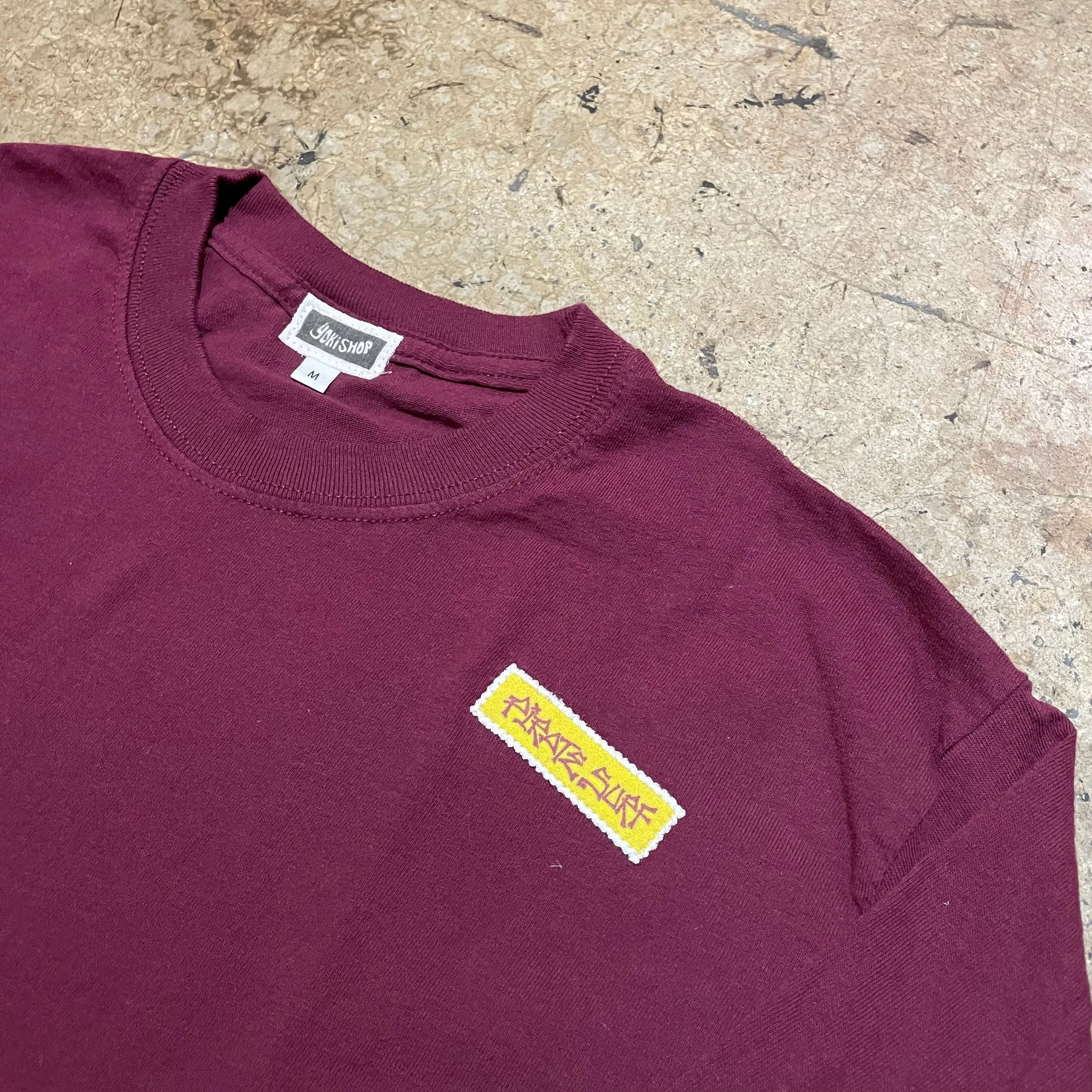 Pirate Surf - Medium Burgundy Long Sleeve Patch & Original PS Graphic