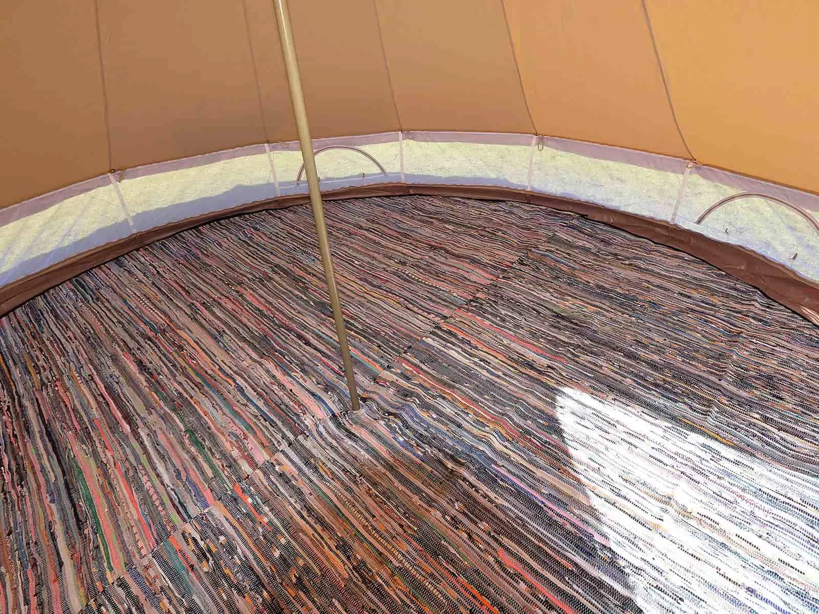 Recycled Cotton Chindi Carpet for 4.5m Bell Tent
