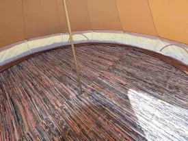 Recycled Cotton Chindi Carpet for 4.5m Bell Tent