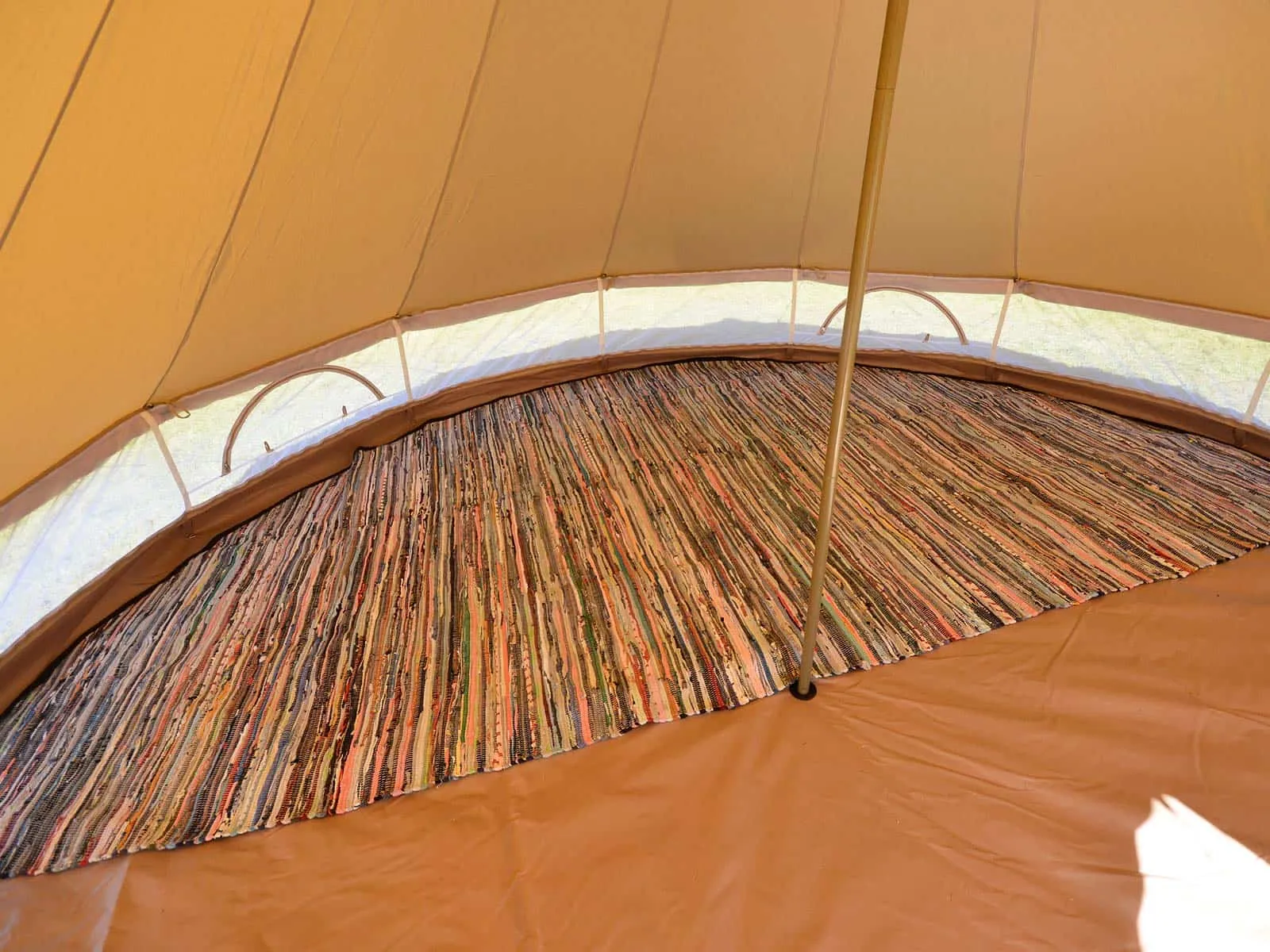 Recycled Cotton Chindi Carpet for 4.5m Bell Tent