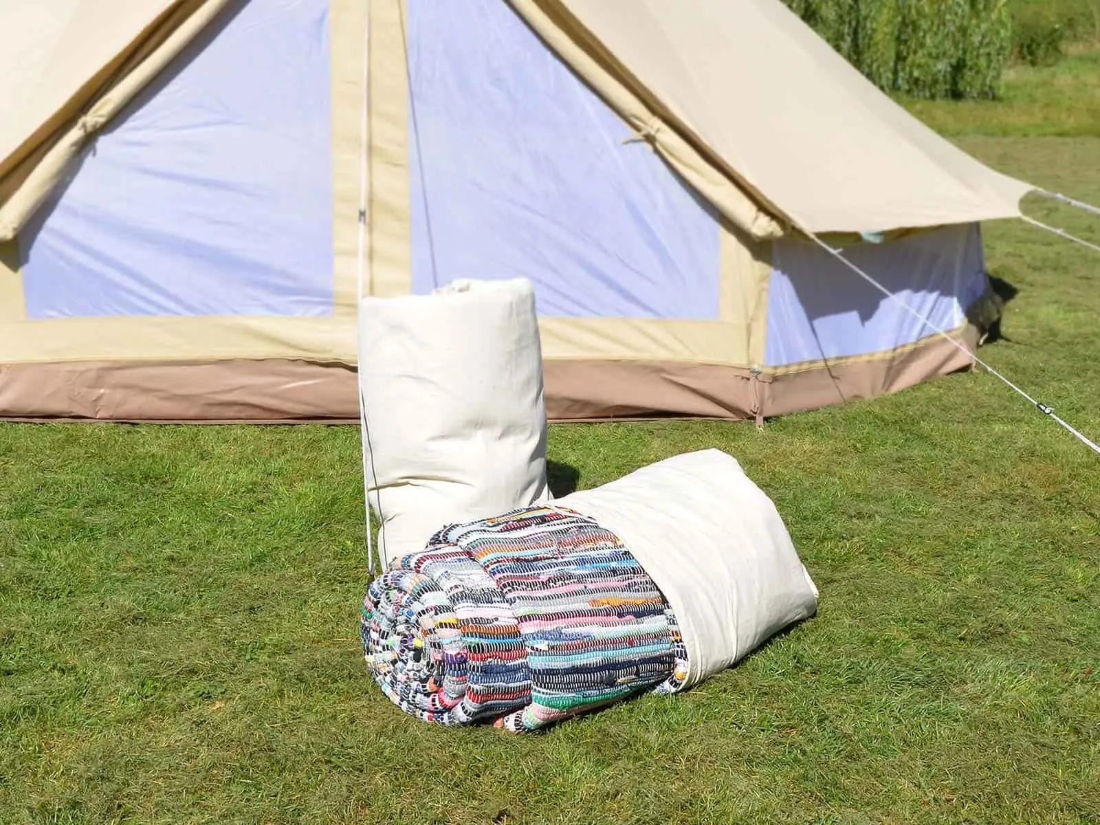 Recycled Cotton Chindi Carpet for 5m Bell Tent