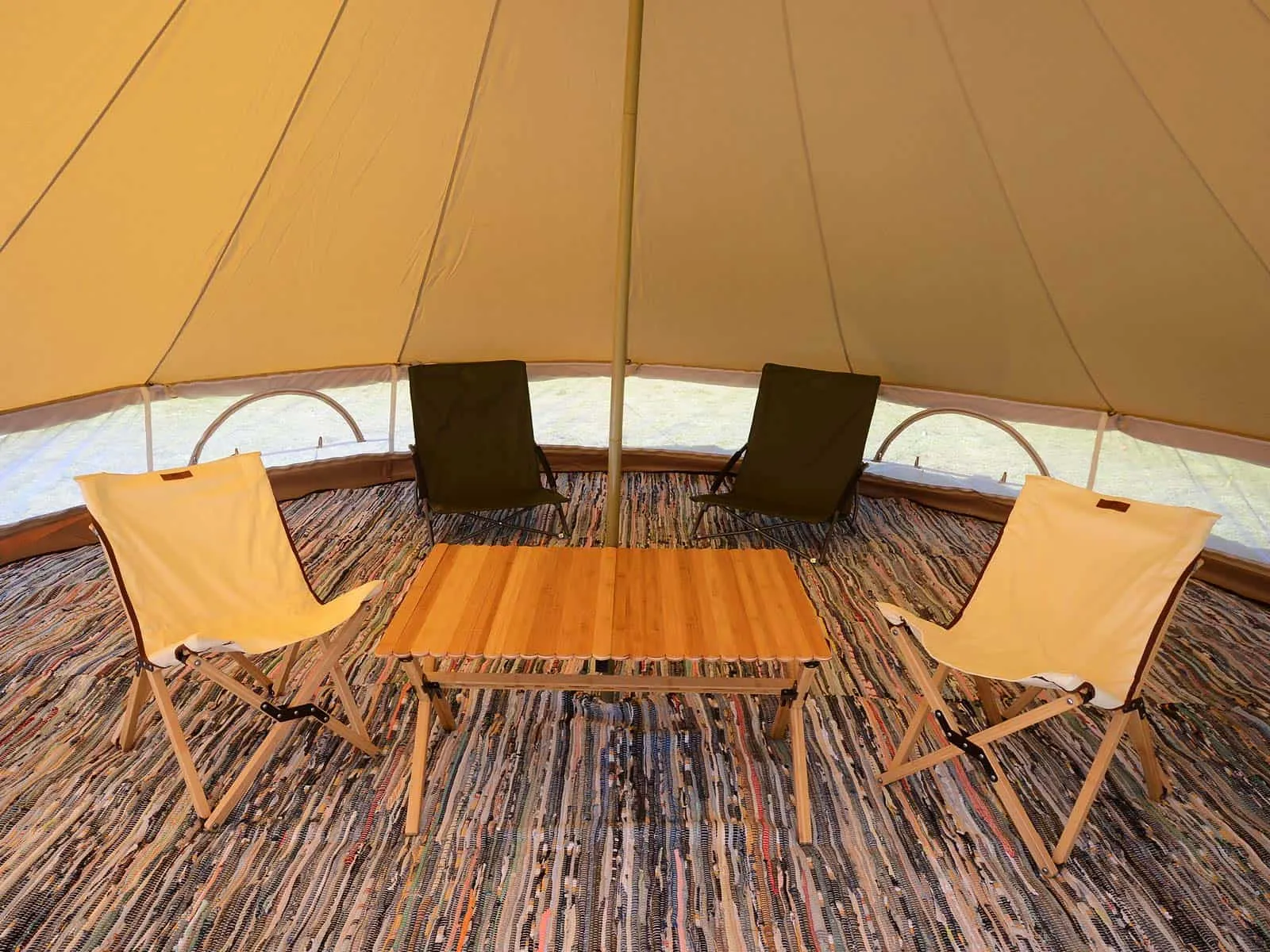 Recycled Cotton Chindi Carpet for 5m Bell Tent