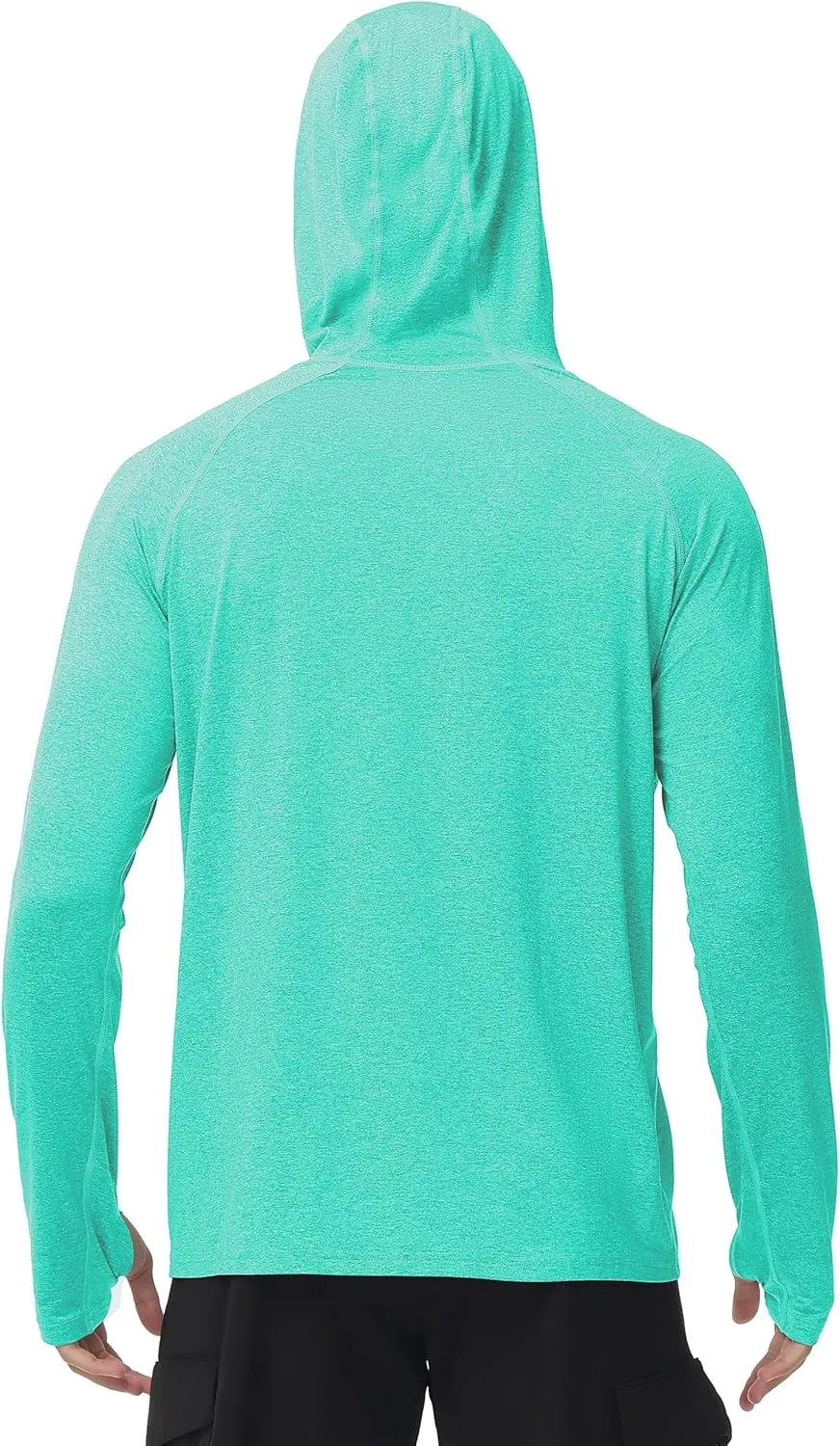 Roadbox Mens UPF 50  Fishing Shirts, Long Sleeve UV Sun Hoodie, Hiking Running Swim Athletic Workout Shirt