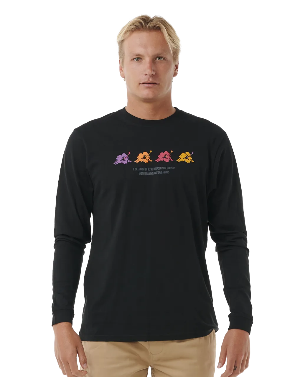 Surf Revival Hoffman Long Sleeve T-Shirt in Black