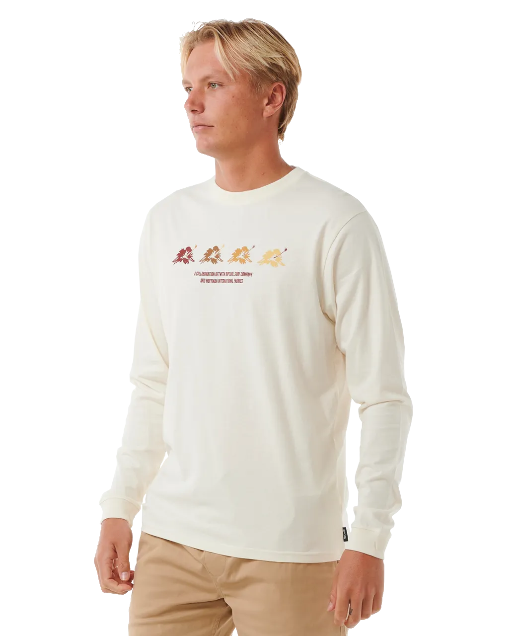 Surf Revival Hoffman Long Sleeve T-Shirt in Bone
