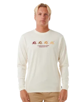 Surf Revival Hoffman Long Sleeve T-Shirt in Bone