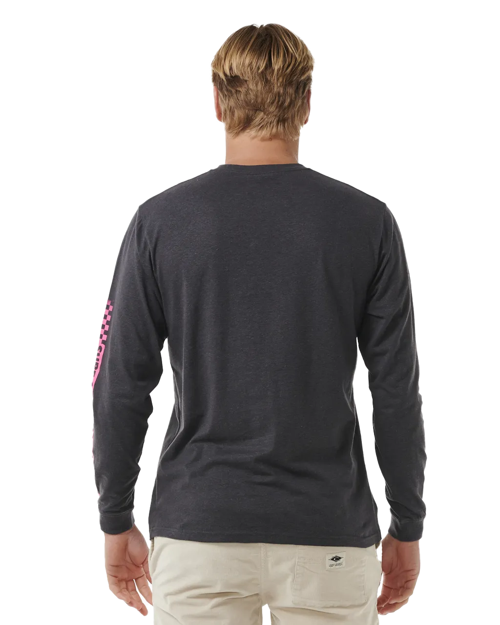 Surfer Dude Long Sleeve T-Shirt in Washed Black