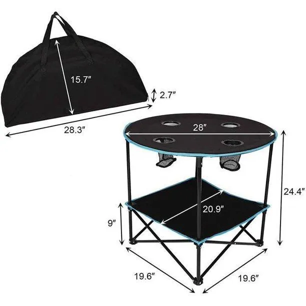 Travel Camping Picnic Collapsible Round Table