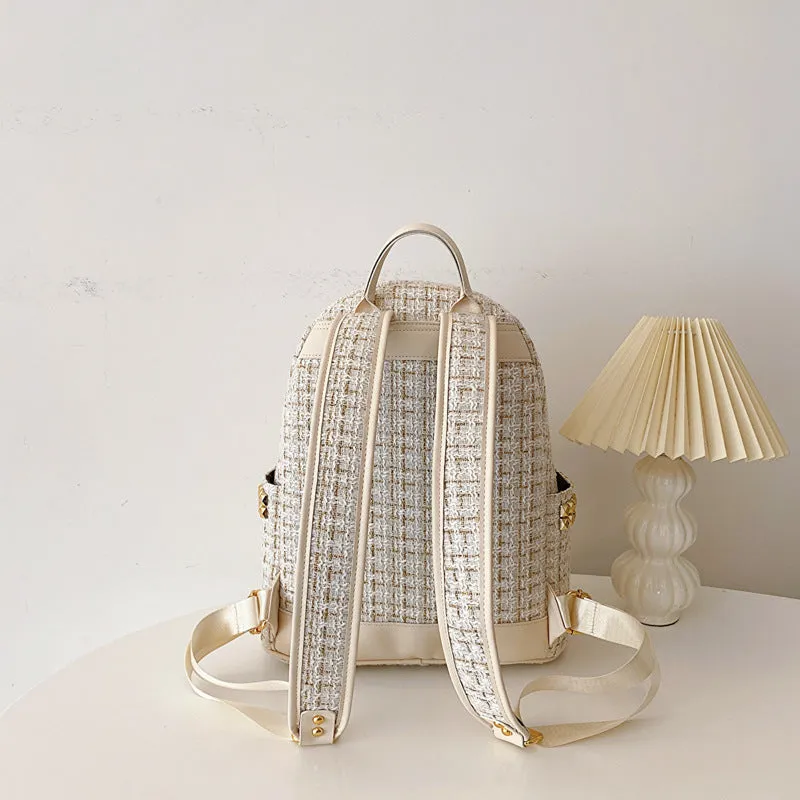 Wholesale Rivet Large Capacity Woolen Backpack