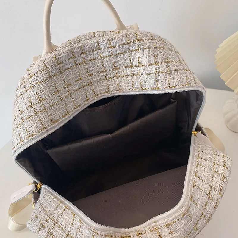 Wholesale Rivet Large Capacity Woolen Backpack