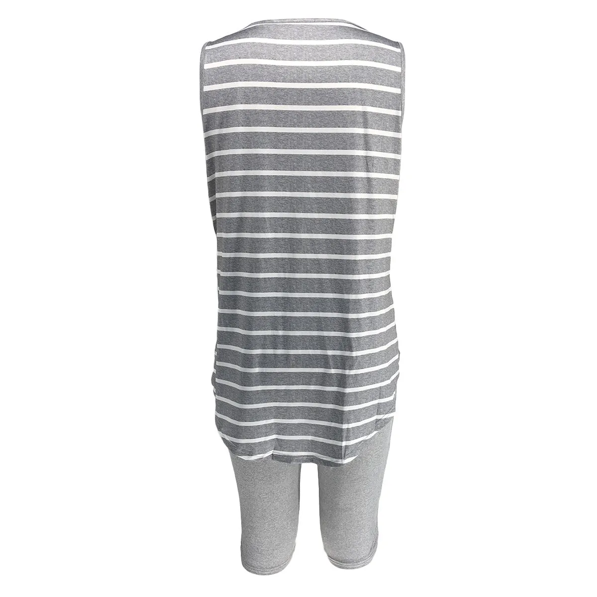 Women's Sexy Striped Two Piece Sportswear Shirt Leggings