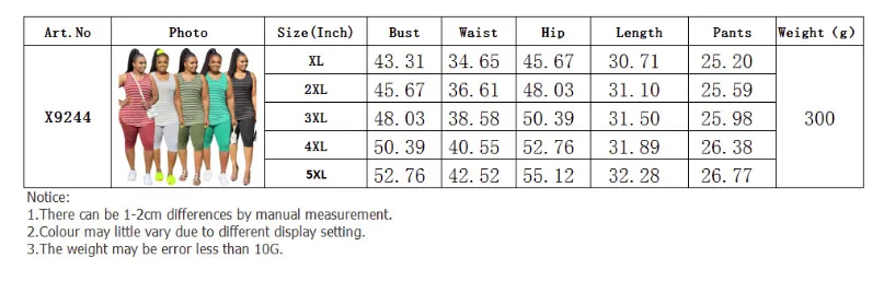 Women's Sexy Striped Two Piece Sportswear Shirt Leggings