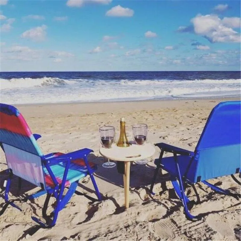 Wooden Portable Foldable Round Picnic Table